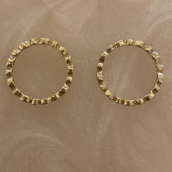 14k gold Pandora CZ band ring size 7.5 - Picture 4 of 4